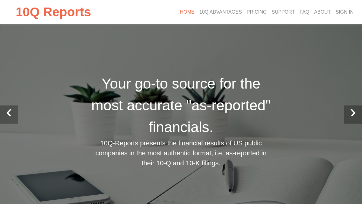 10qreports.com 官网首页截图