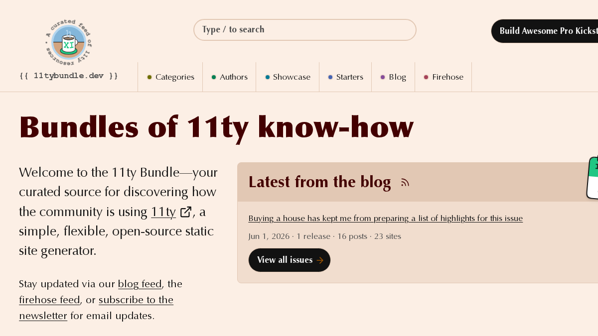 11tybundle.dev 官网首页截图
