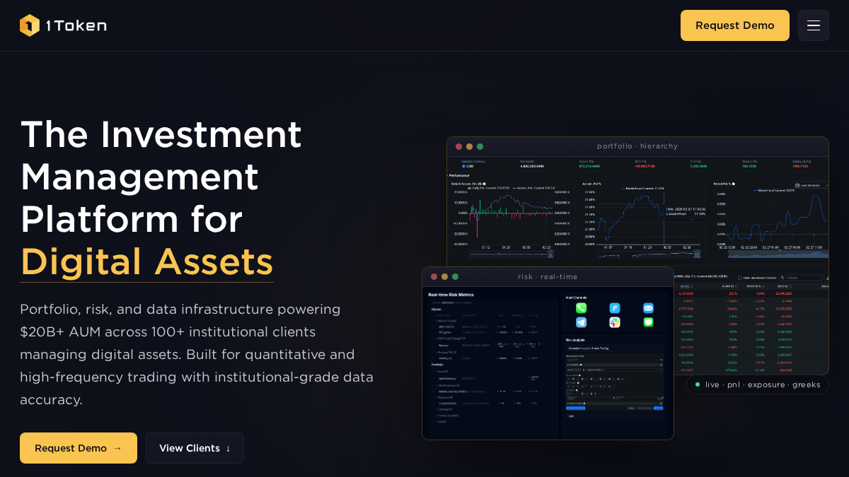 1token.tech 官网首页截图