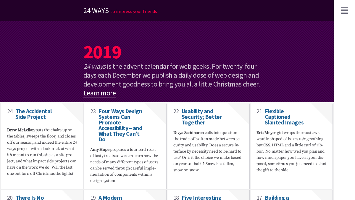 24ways.org 官网首页截图