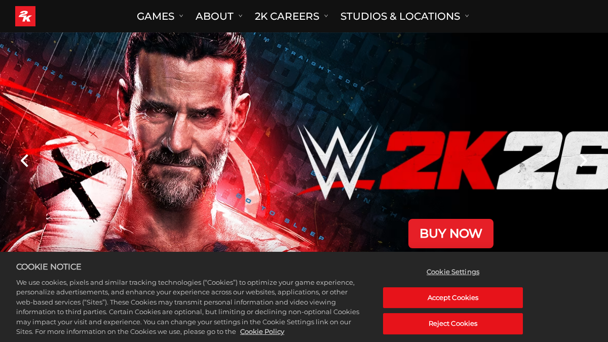 2k.com 官网首页截图