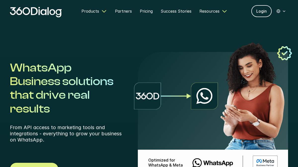 360dialog.com 官网首页截图