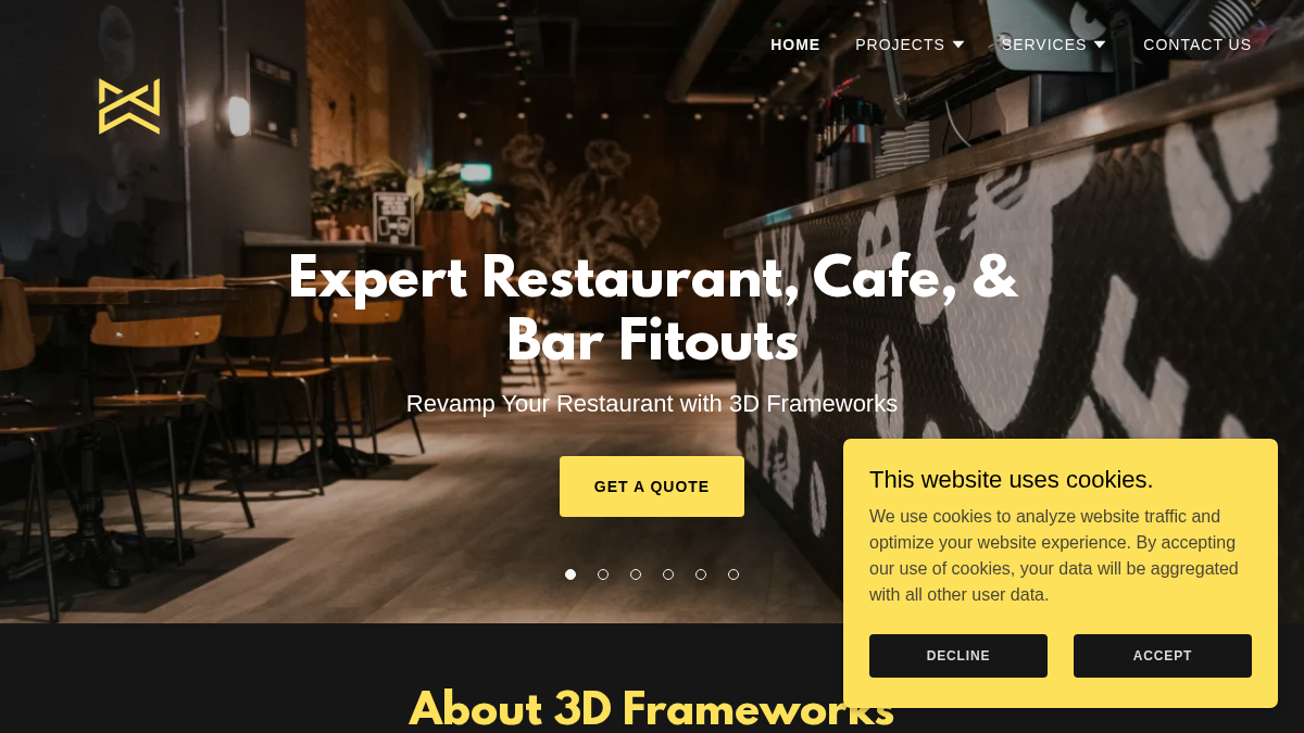 3dframeworks.com 官网首页截图