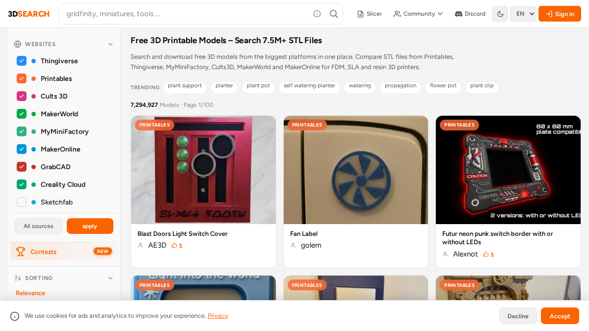 3dsearch.net 官网首页截图