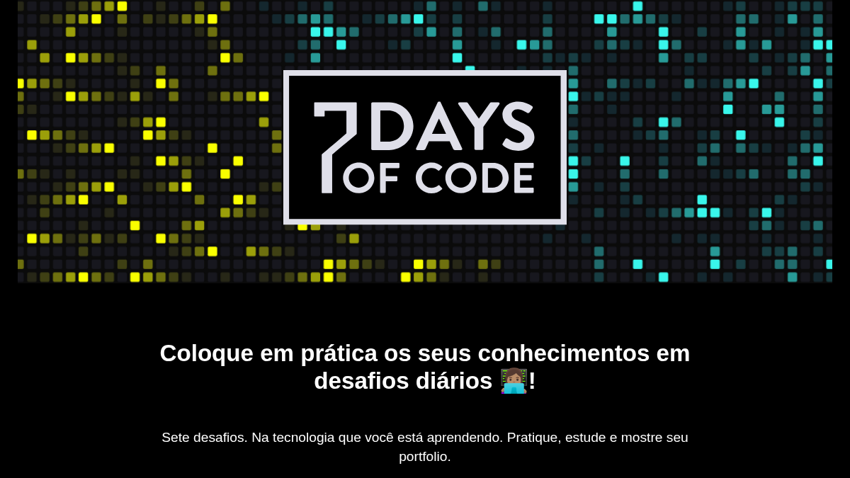 7daysofcode.io 官网首页截图