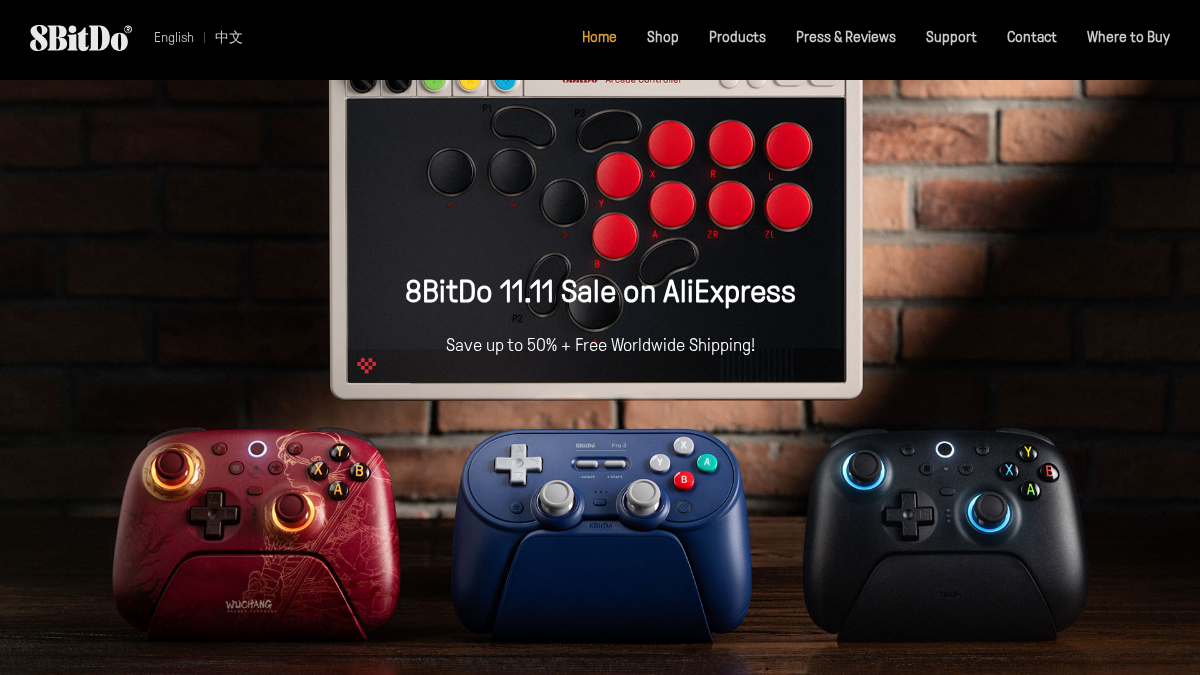8bitdo.hk 官网首页截图