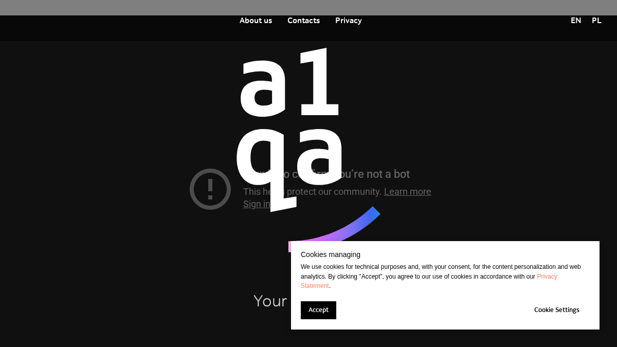 a1qa.pl 官网首页截图