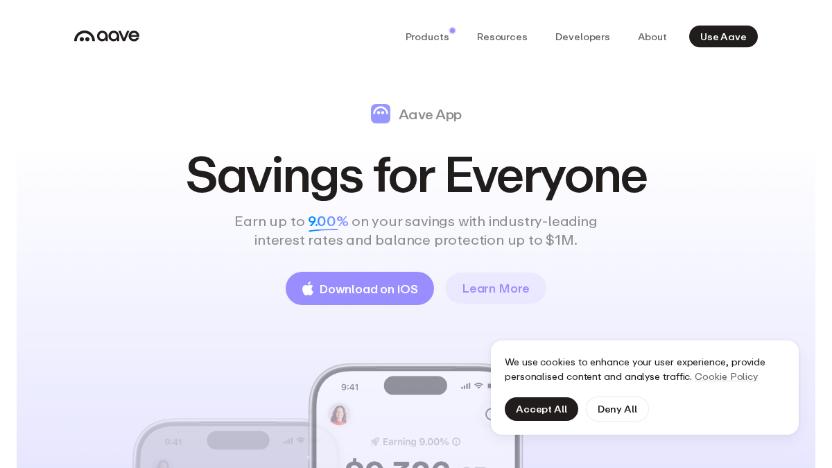 aave.org 官网首页截图