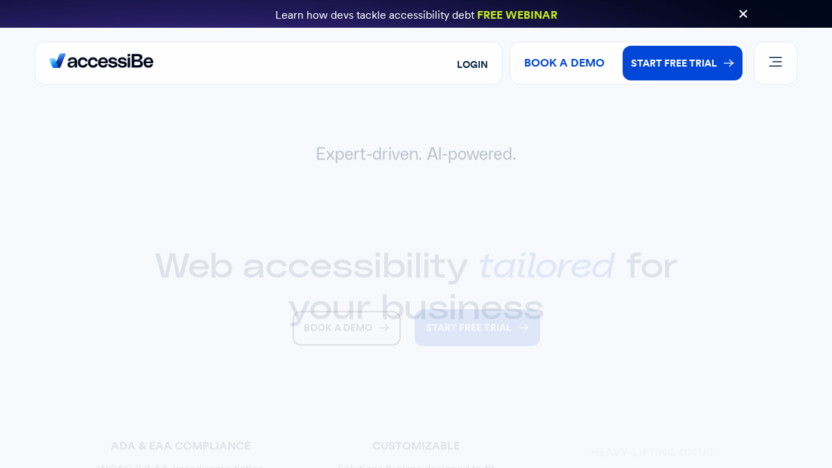 accessibe.com 官网首页截图