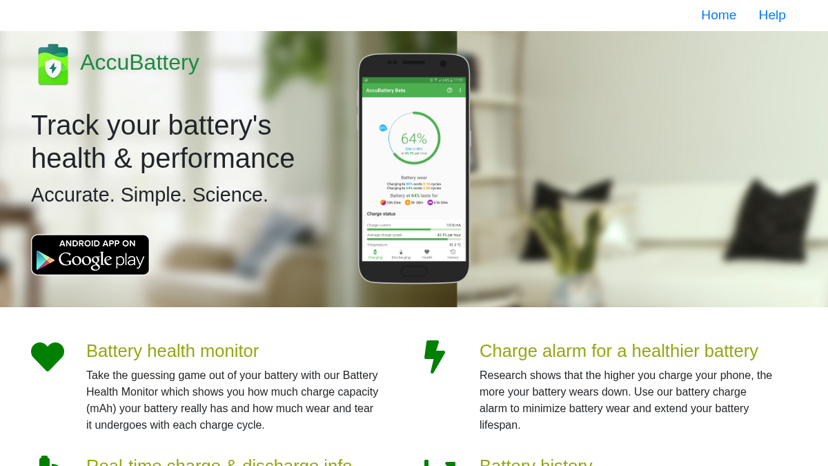 accubatteryapp.com 官网首页截图