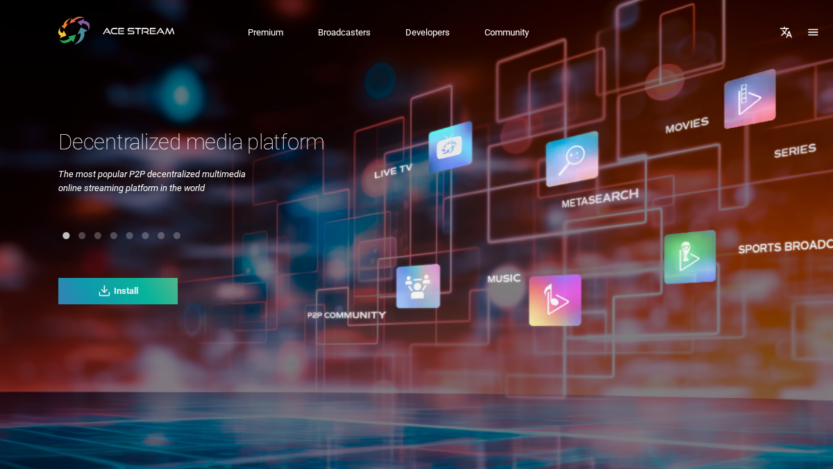 acestream.org 官网首页截图