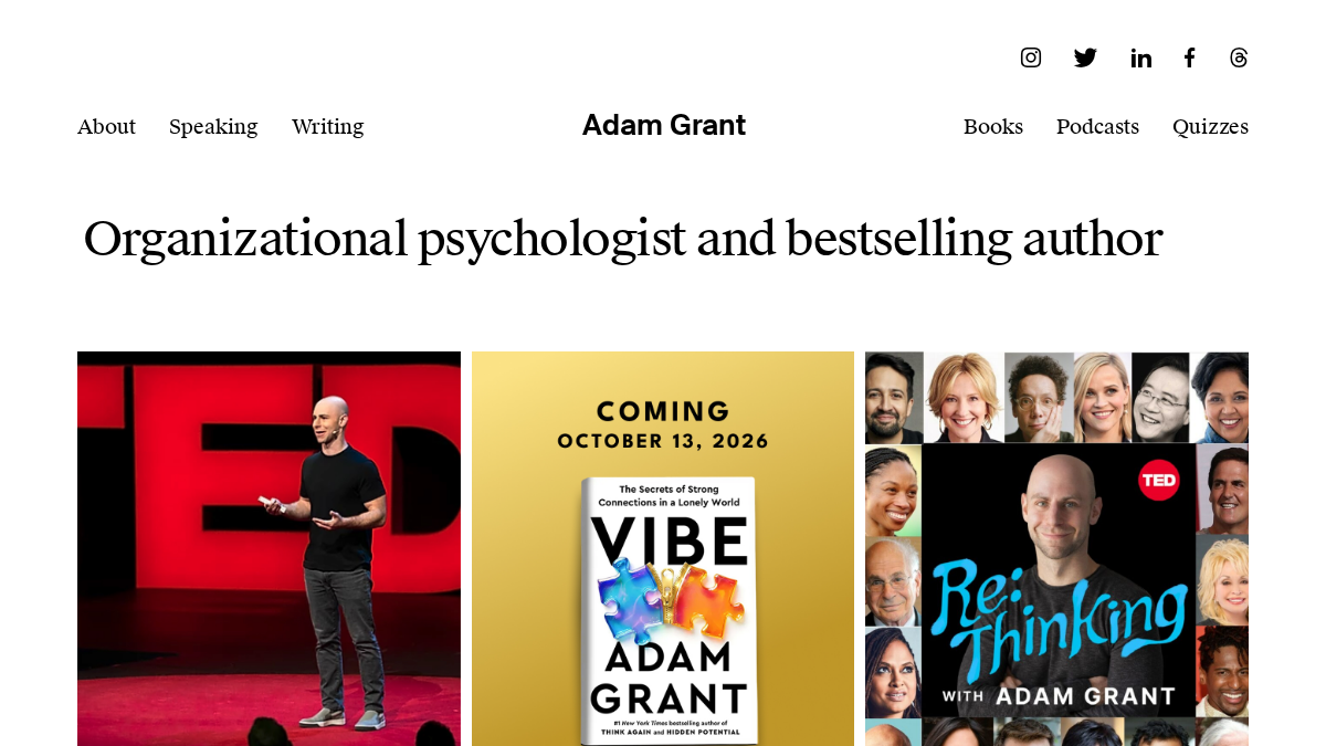 adamgrant.net 官网首页截图