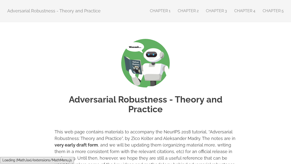 adversarial-ml-tutorial.org 官网首页截图