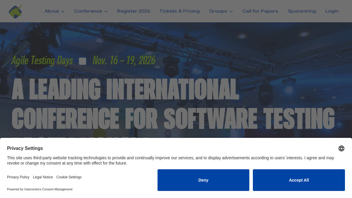 agiletestingdays.com 官网首页截图
