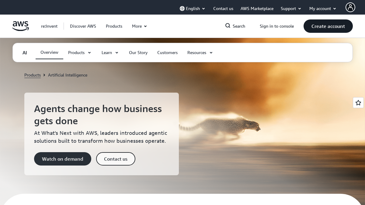 ai.aws 官网首页截图