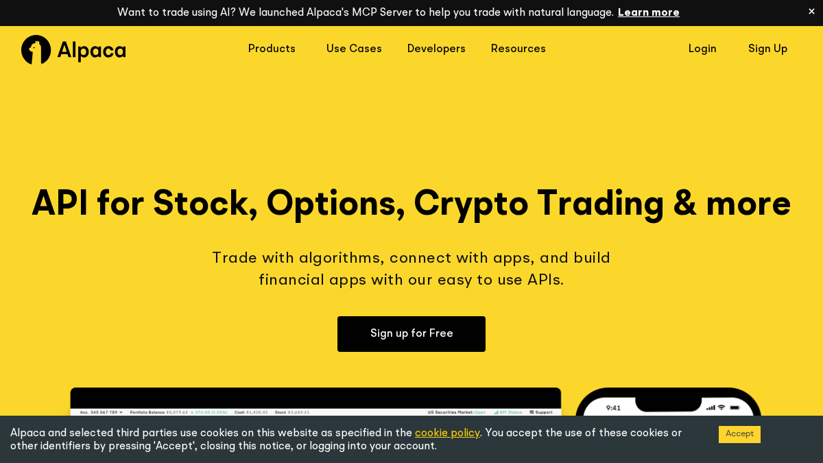 alpacamarkets.net 官网首页截图