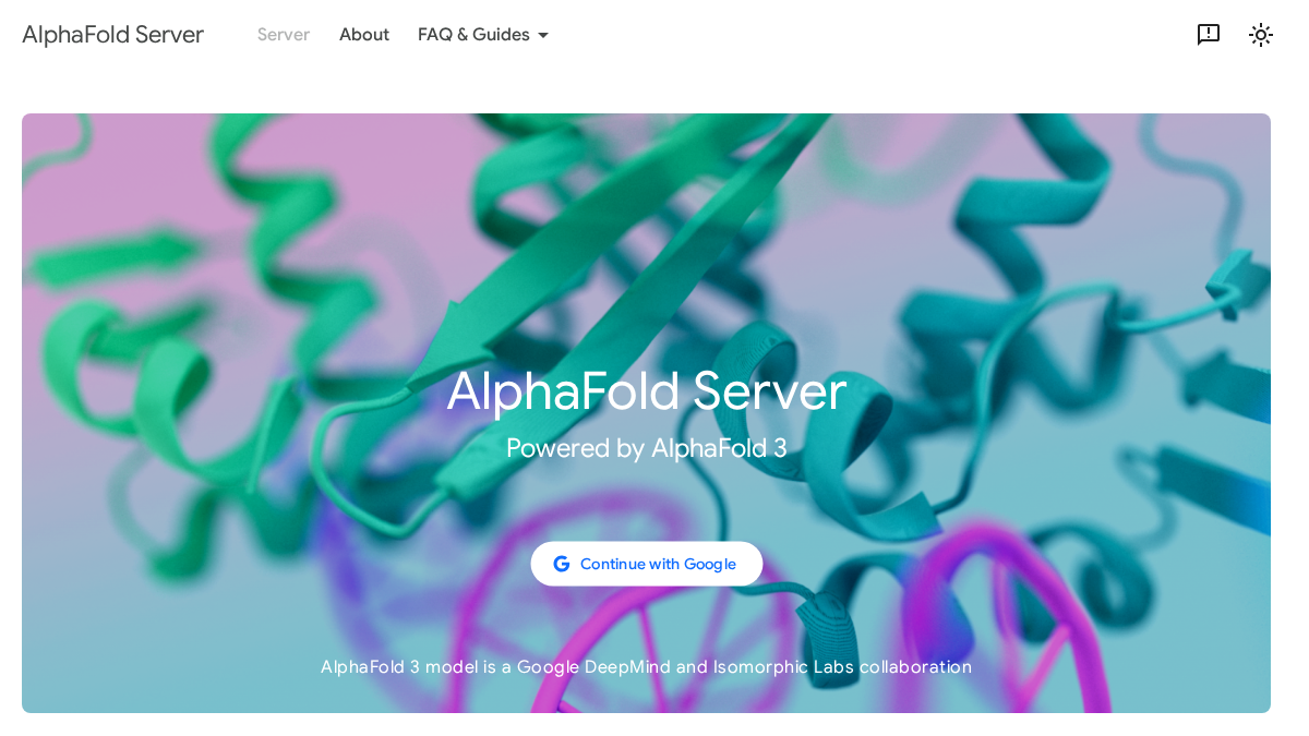 alphafoldserver.com 官网首页截图