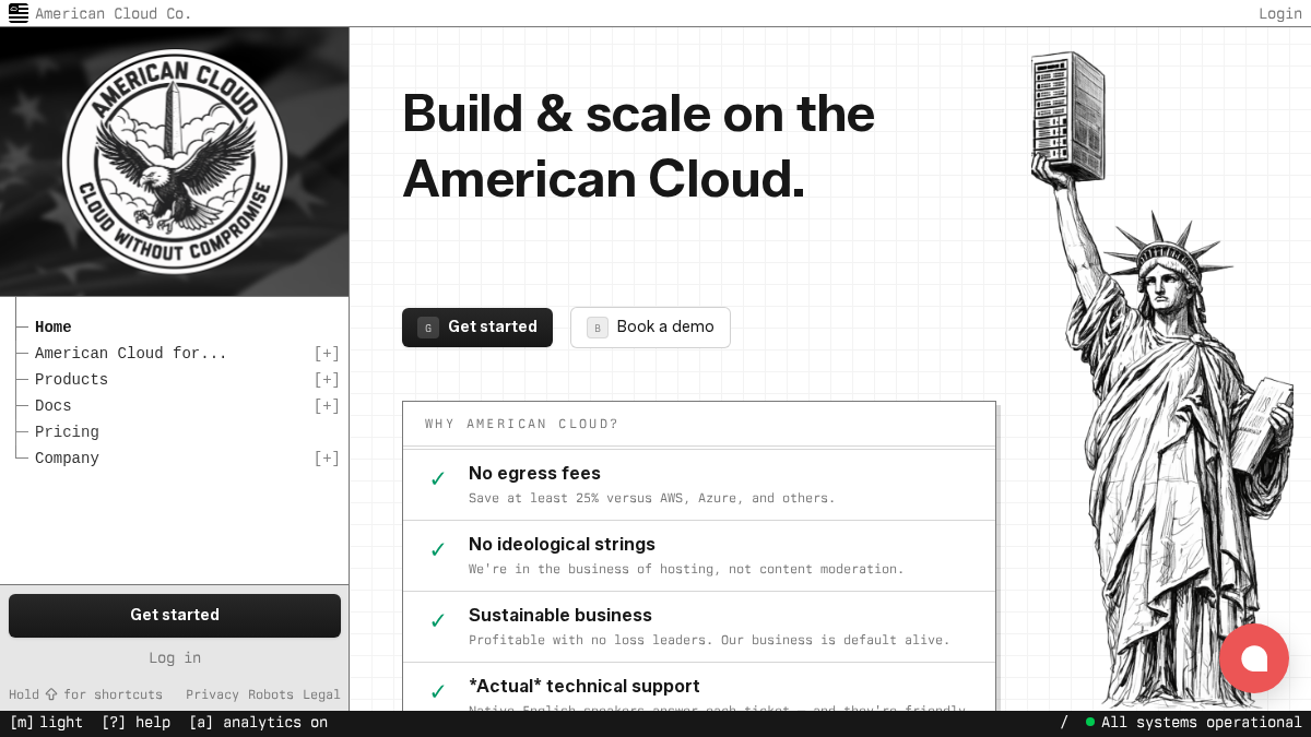americancloud.com 官网首页截图