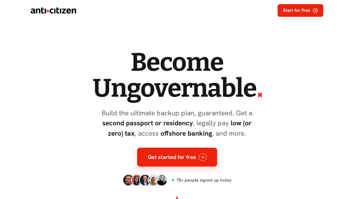 anticitizen.com 官网首页截图