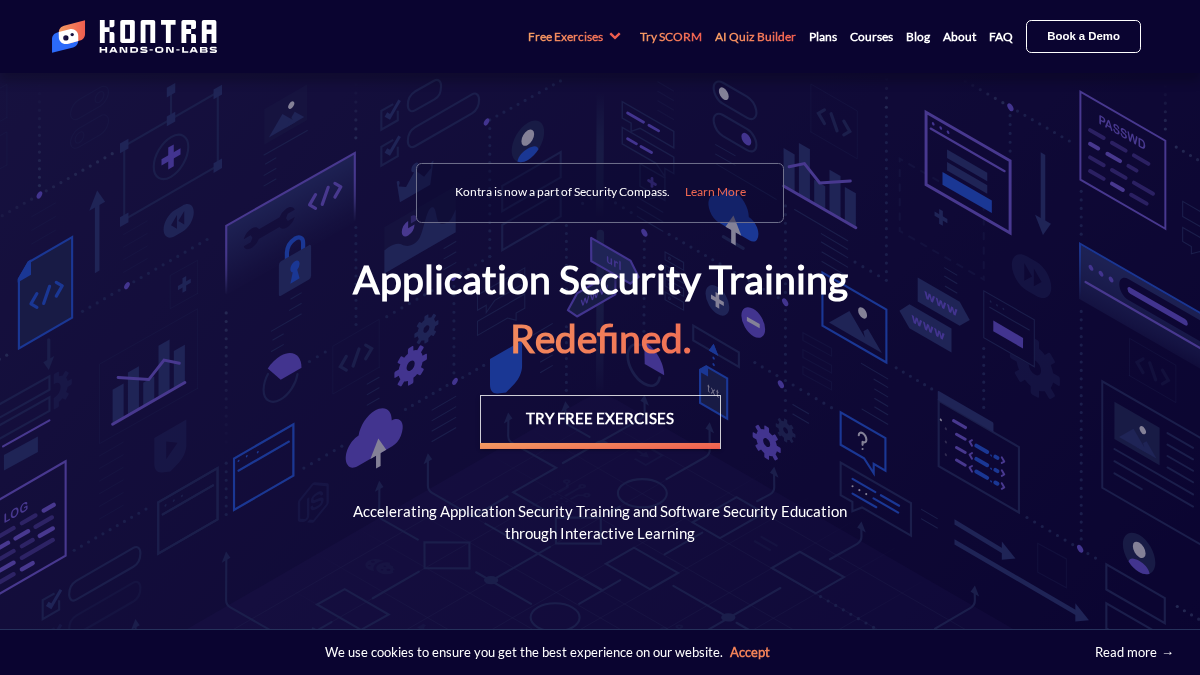 application.security 官网首页截图