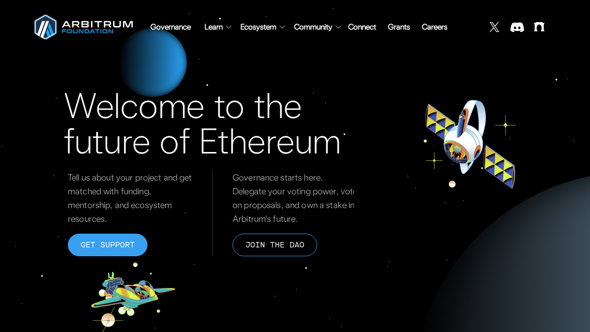 arbitrum.foundation 官网首页截图
