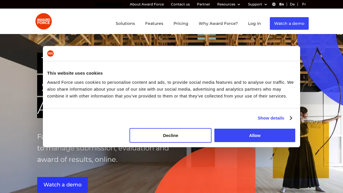 awardforce.com 官网首页截图