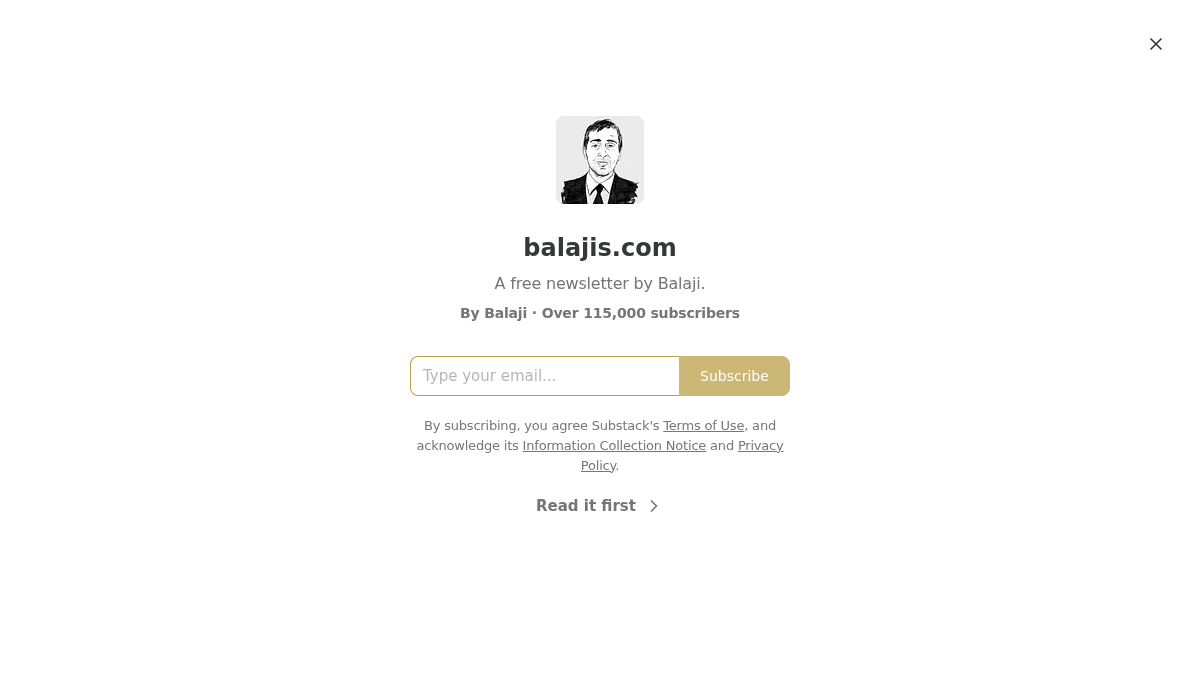 balajis.com 官网首页截图
