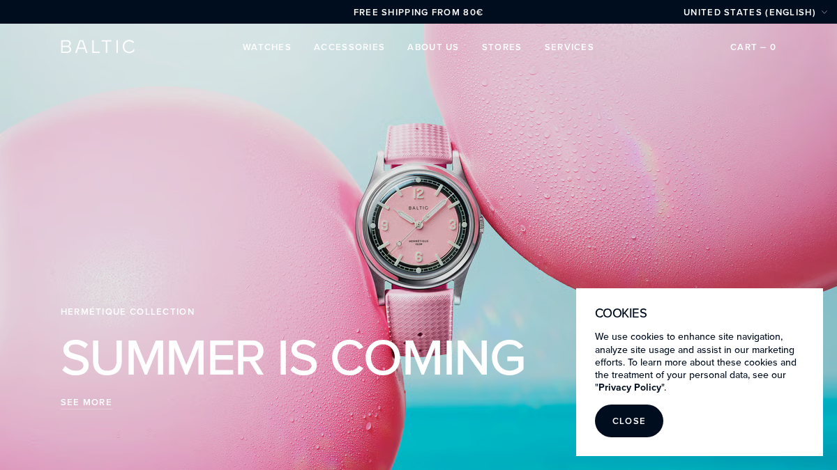 baltic-watches.com 官网首页截图