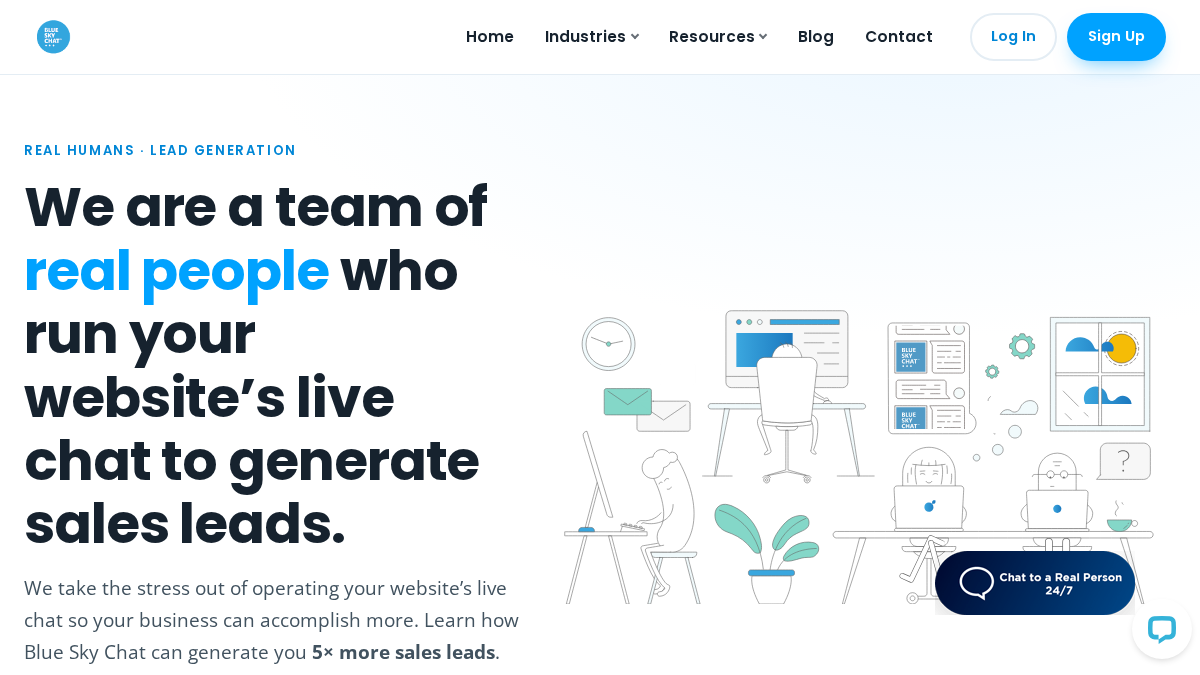 blueskychat.com 官网首页截图