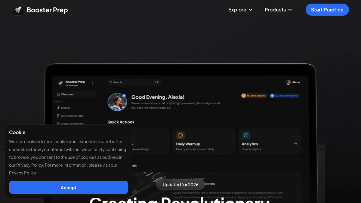 boosterprep.com 官网首页截图