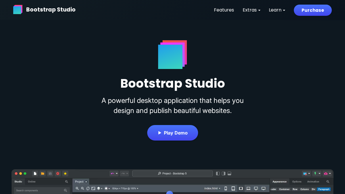 bootstrapstudio.io 官网首页截图