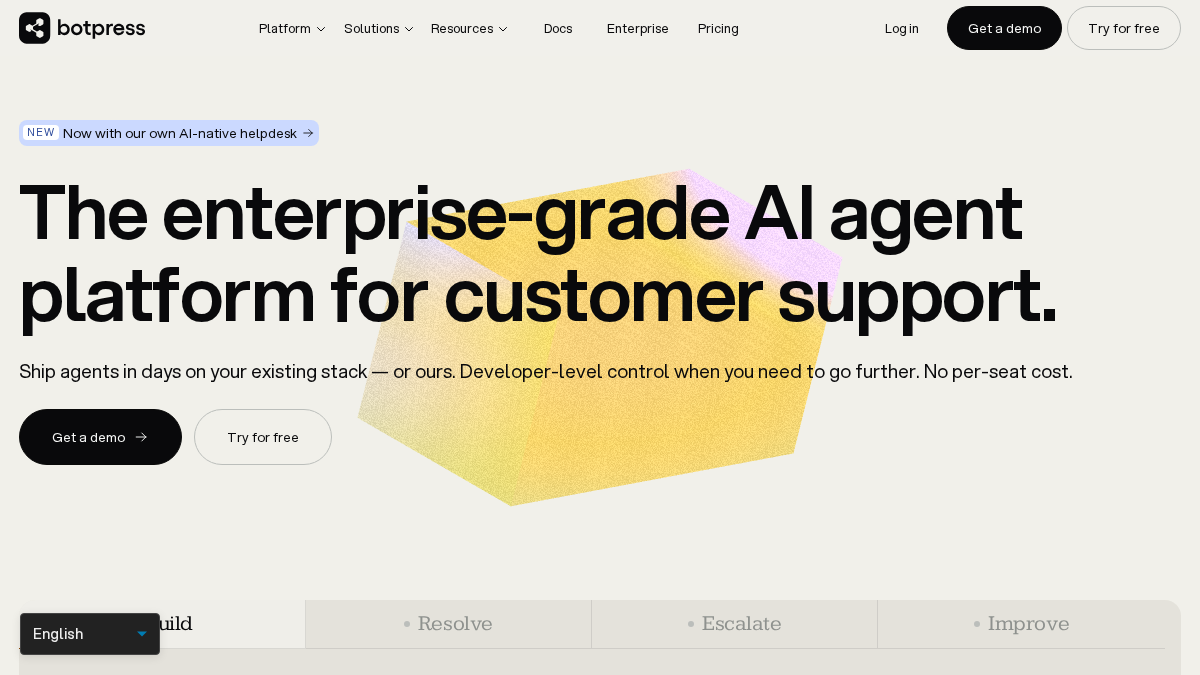 botpress.com 官网首页截图
