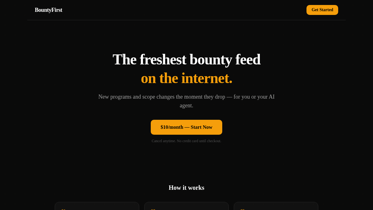 bountyfirst.com 官网首页截图