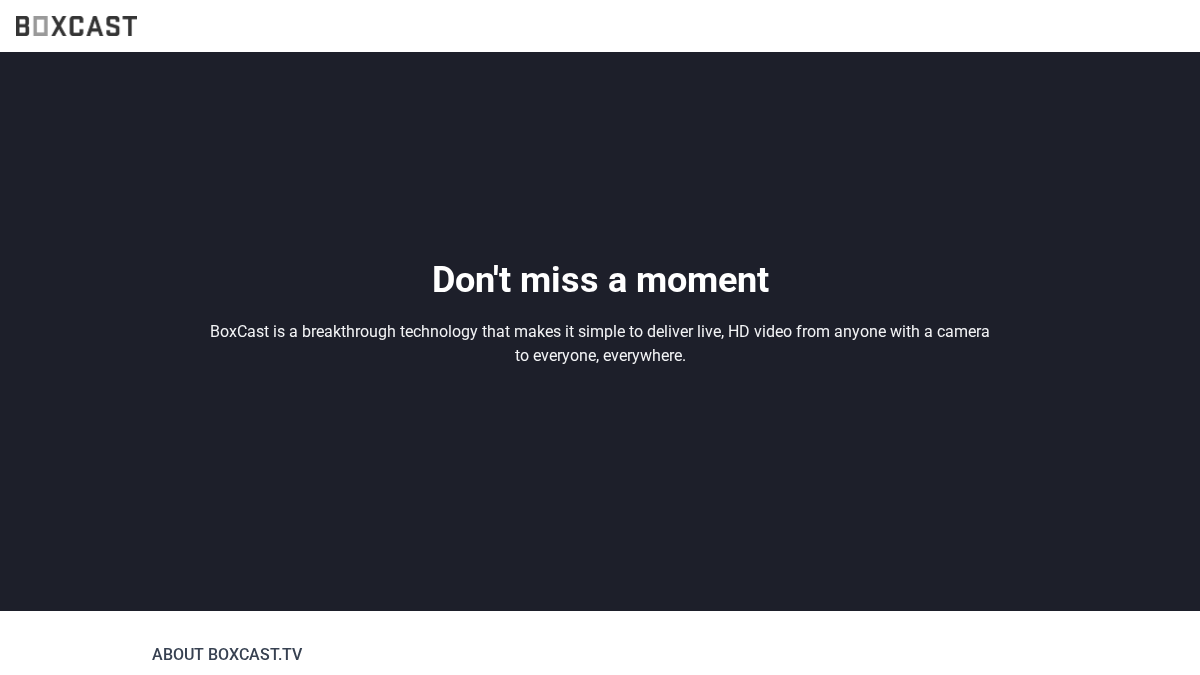 boxcast.tv 官网首页截图
