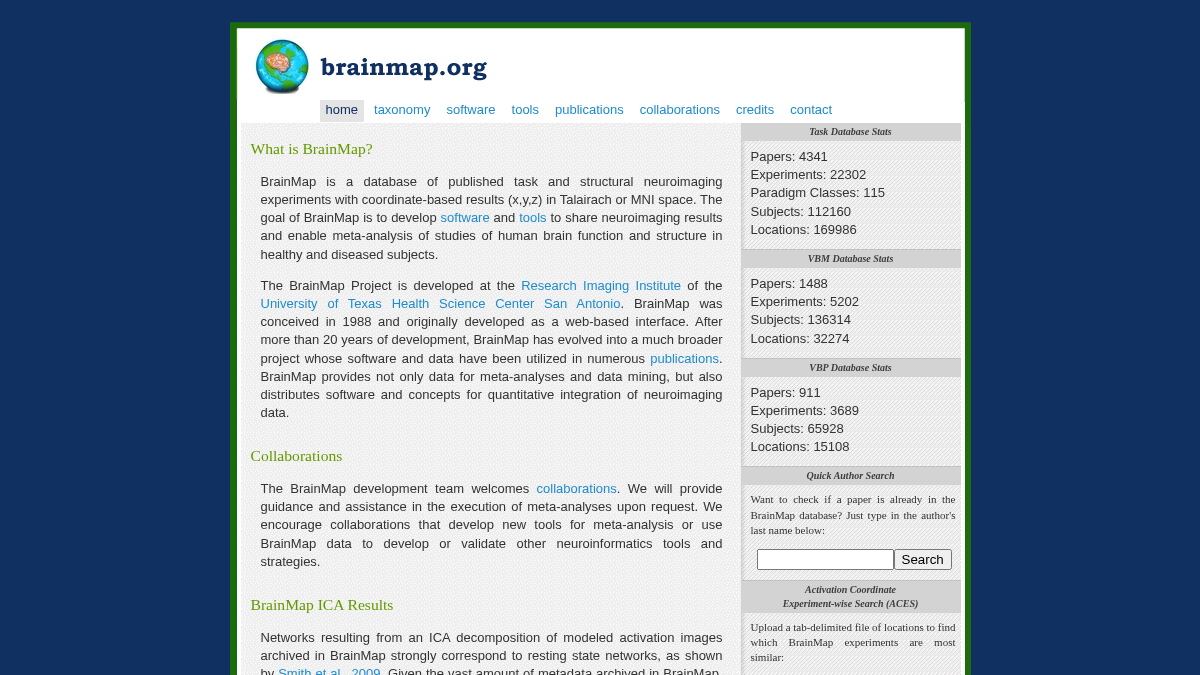 brainmap.org 官网首页截图