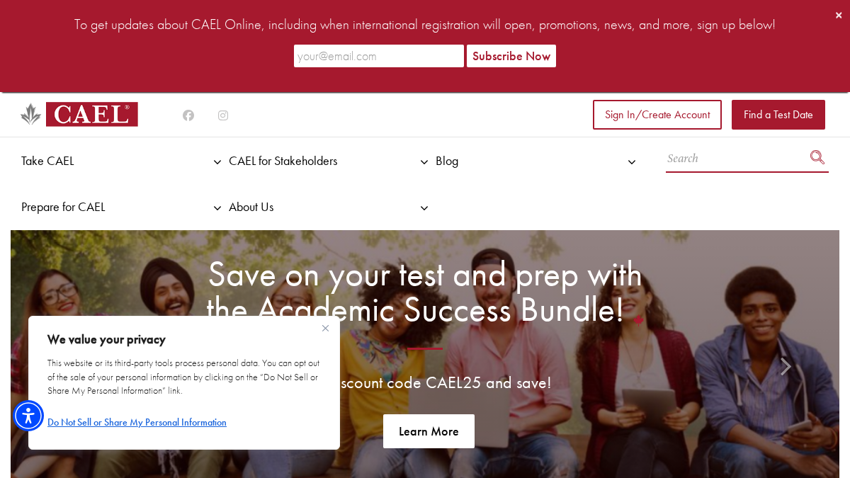 cael.ca 官网首页截图