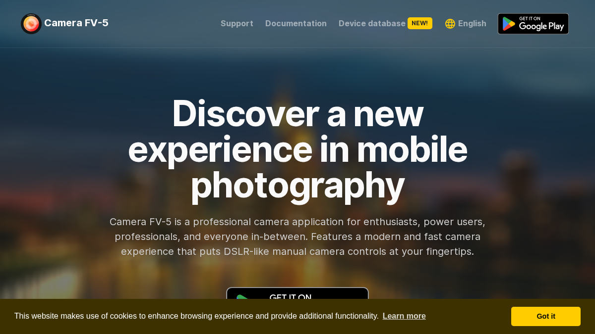 camerafv5.com 官网首页截图