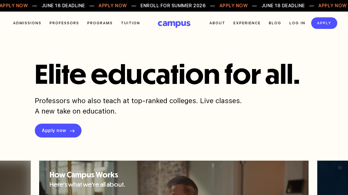 campus.edu 官网首页截图