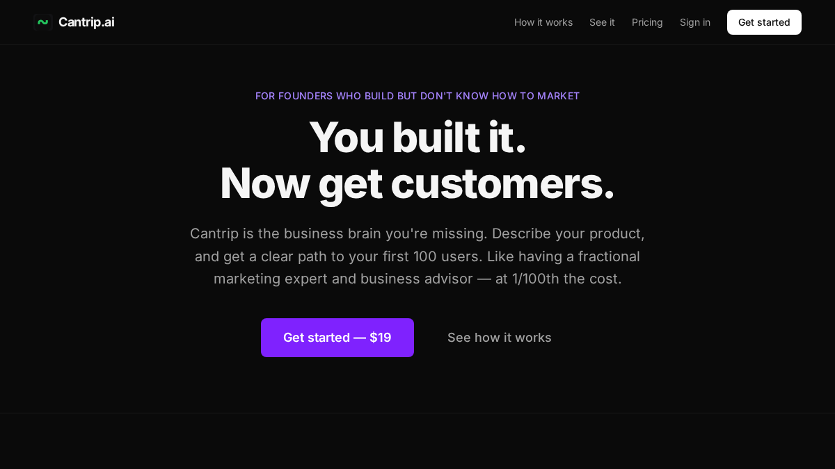 cantrip.ai 官网首页截图