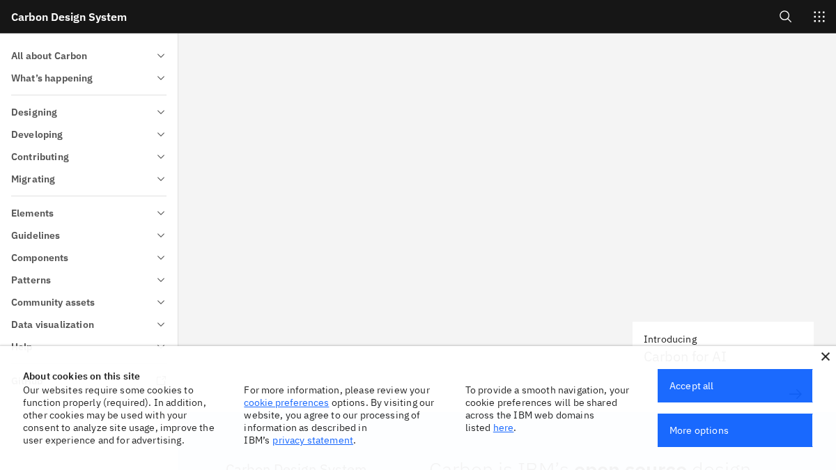carbondesignsystem.com 官网首页截图