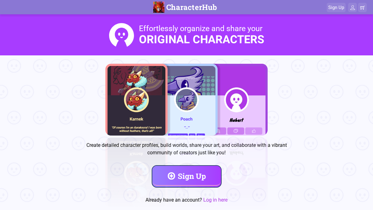 characterhub.com 官网首页截图