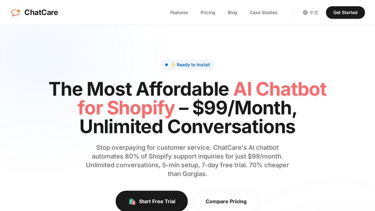 chatcareapp.com 官网首页截图