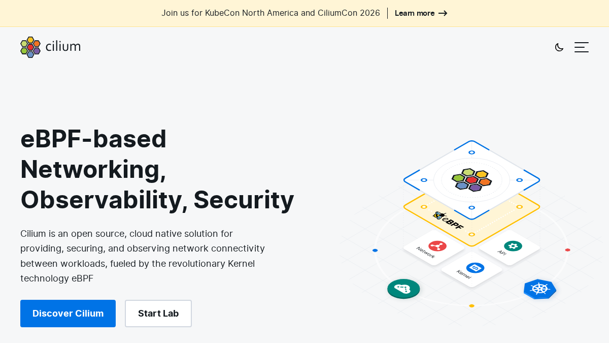 cilium.io 官网首页截图