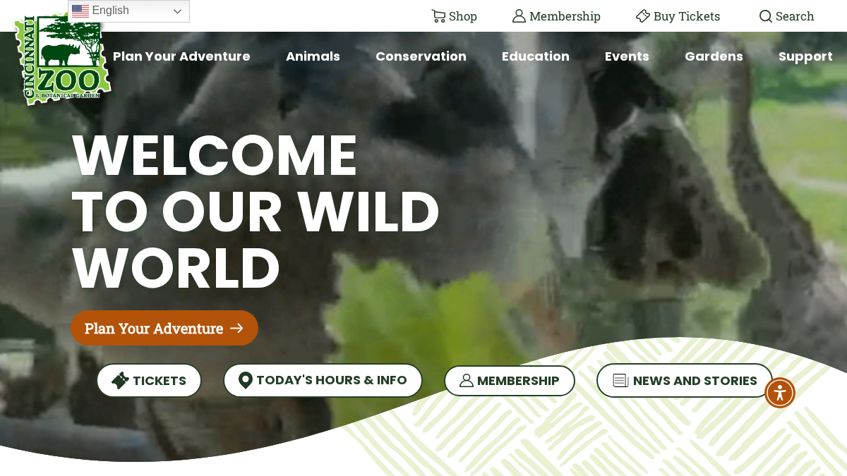cincinnatizoo.org 官网首页截图