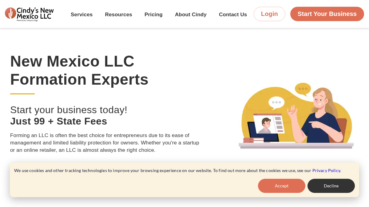 cindysnewmexicollcs.com 官网首页截图