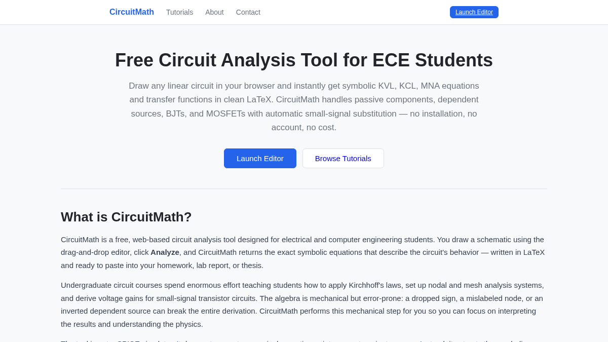 circuitmath.com 官网首页截图