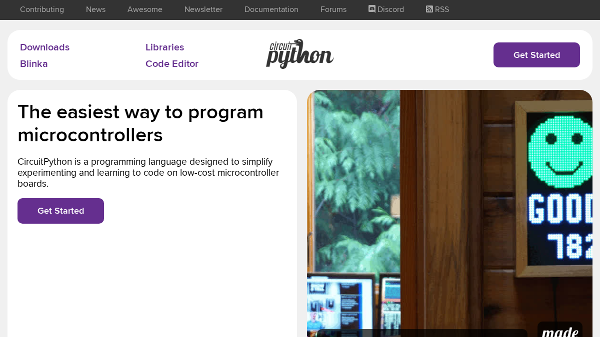 circuitpython.org 官网首页截图