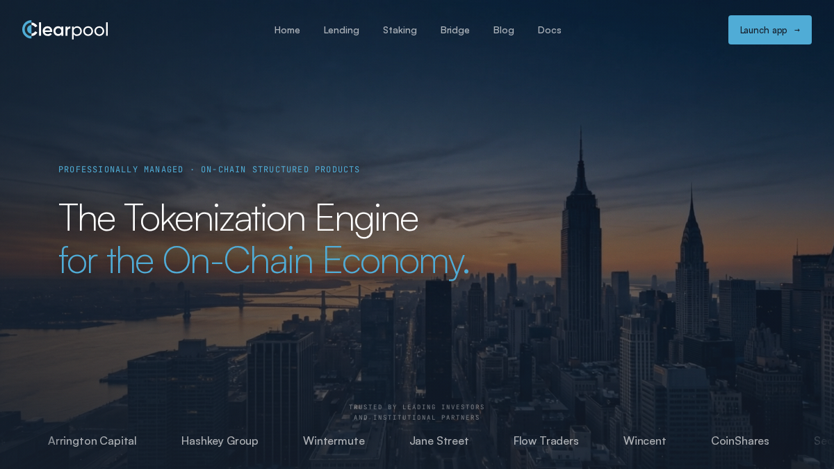 clearpool.finance 官网首页截图