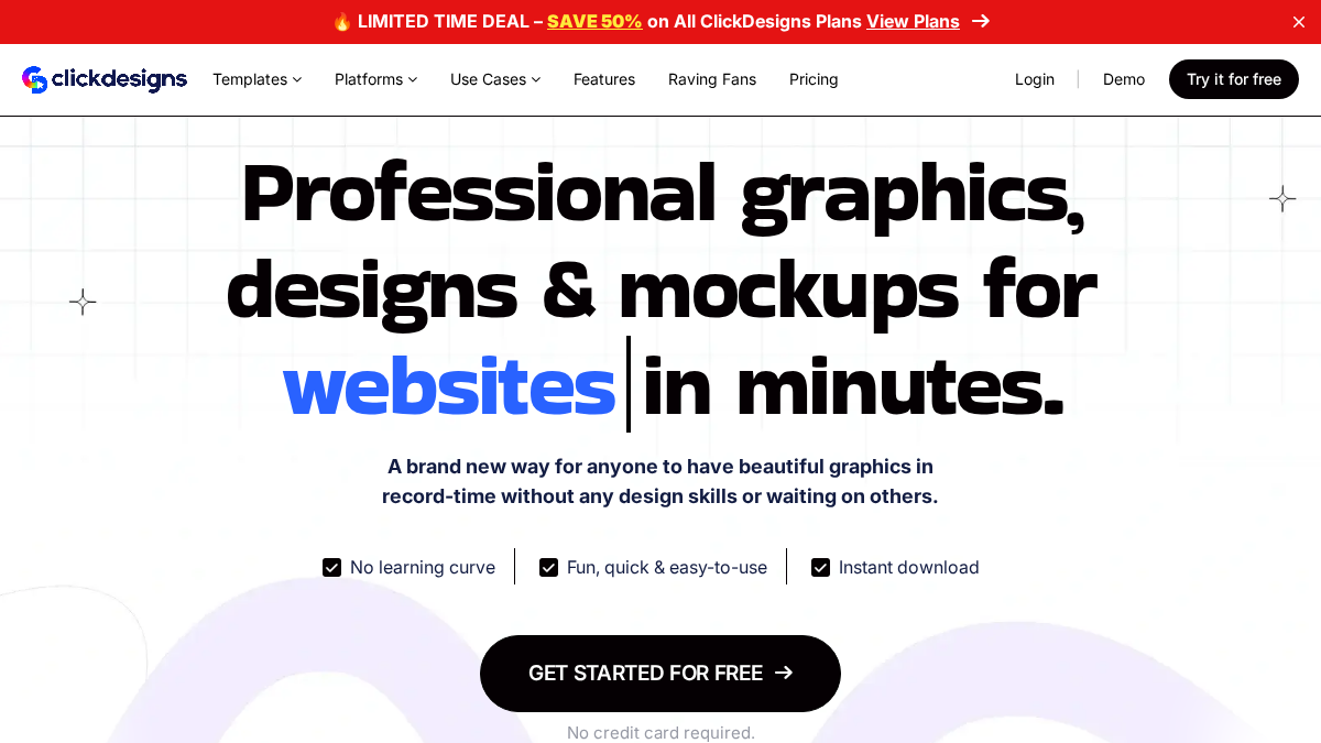 clickdesigns.com 官网首页截图