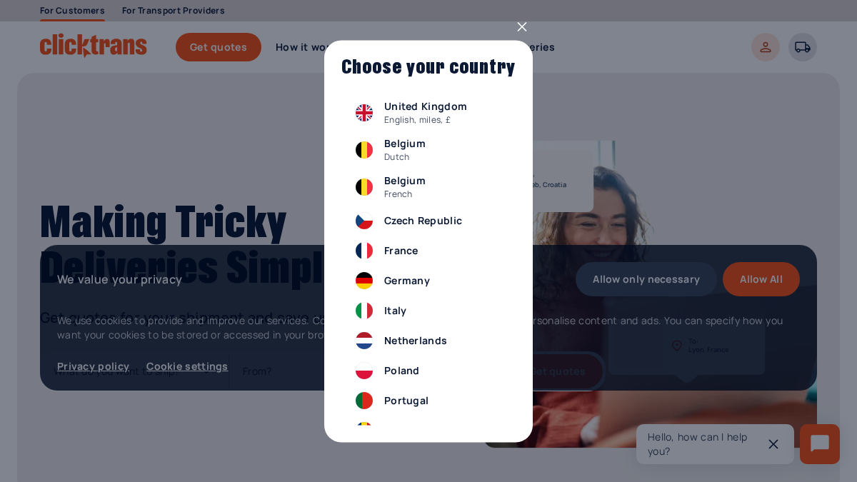 clicktrans.eu 官网首页截图